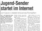 Jugend-Sender startet im Internet